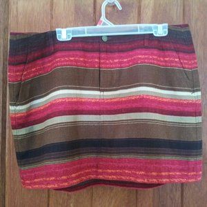 Old Navy Earth Tone Striped Skirt